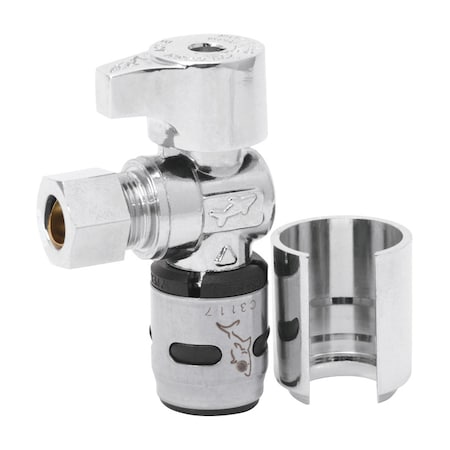 Sharkbite SharkBite EvoPEX 1/2 in. Push X 3/8 in. D Compression Brass Angle Stop K23036